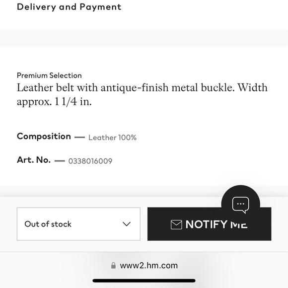 H&M Genuine Leather Belt - Picture 6 of 6